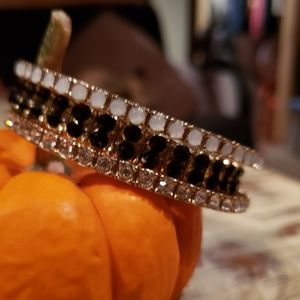 I.n.c bracelets  white and black and diamond stone